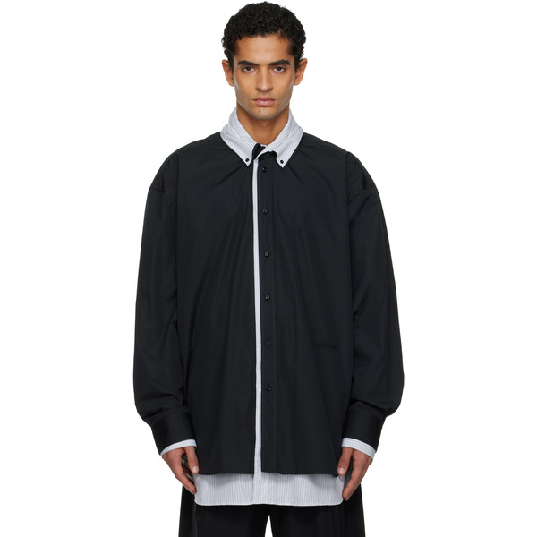  Alainpaul Black Double-layered L/s Overshirt 