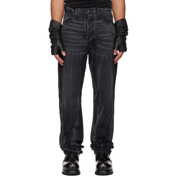 Alexander Digenova Black Classic Straight Leg Jeans 