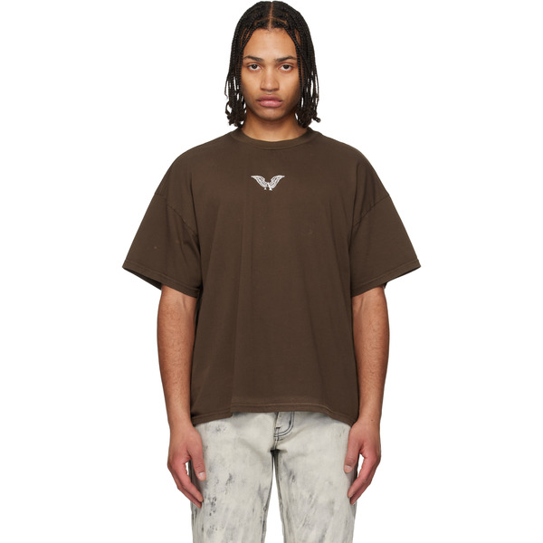  Alexander Digenova Brown Logo Inside Out T-shirt 