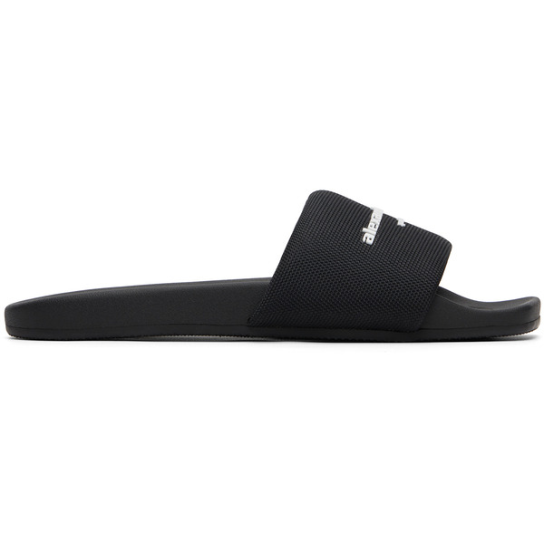  Alexander Wang Black 'aw' Pool Slides 