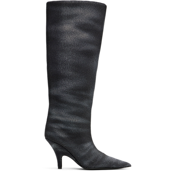  Alexander Wang Black Diablo 90mm Tall Boots 