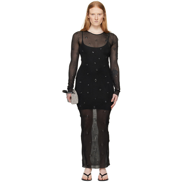  Alexander Wang Black Gem Maxi Dress 