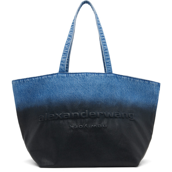  Alexander Wang Blue Denim Punch Large Tote 