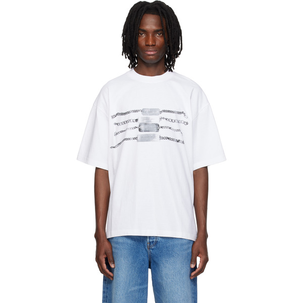  Alexander Wang White Oversized Graphic T-shirt 