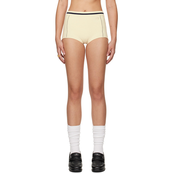  Ambush Off-white Contrast Stitch Culotte Shorts 