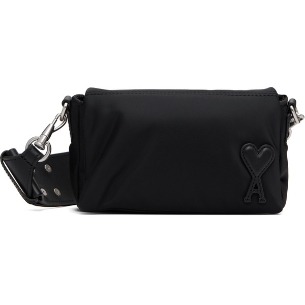  Ami Paris Black Nylon Marcel Lunch Box Bag 
