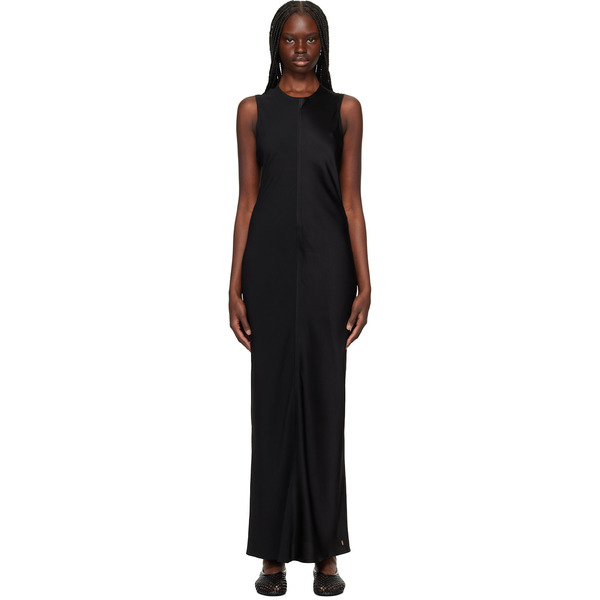  Ami Paris Black Straight Maxi Dress 