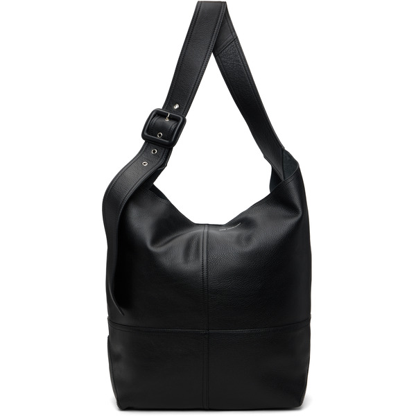  Ami Paris Black Taurillon Leather Etienne Crossbody Bag 