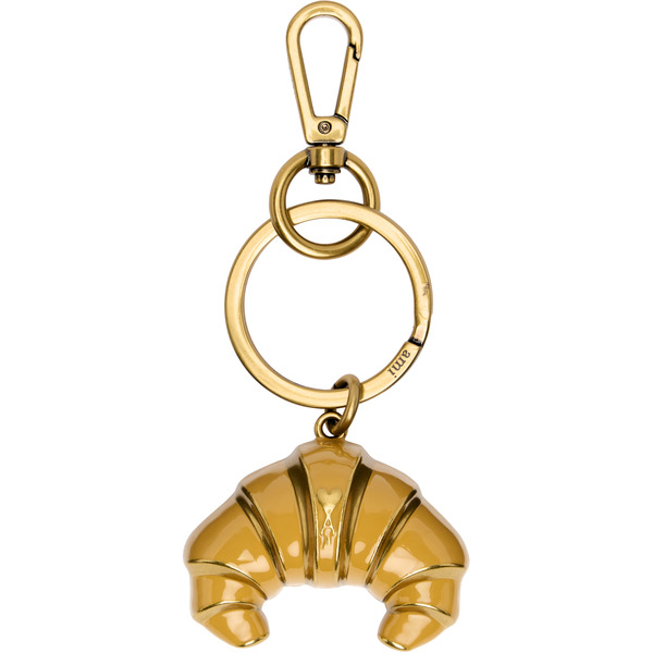  Ami Paris Gold Metal 'ami De Coeur' Croissant Keychain 