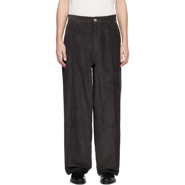  Ami Paris Gray Cotton Large Fit Trousers 
