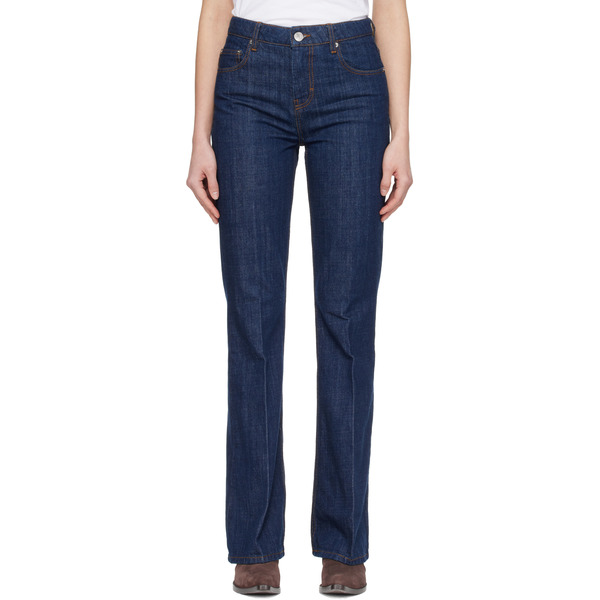  Ami Paris Navy Cotton Bootcut Fit Jeans 
