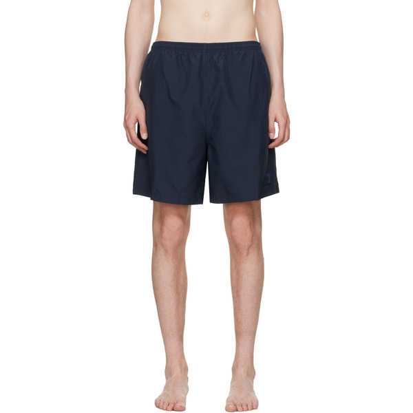  Ami Paris Navy Long Plain Swim Shorts 