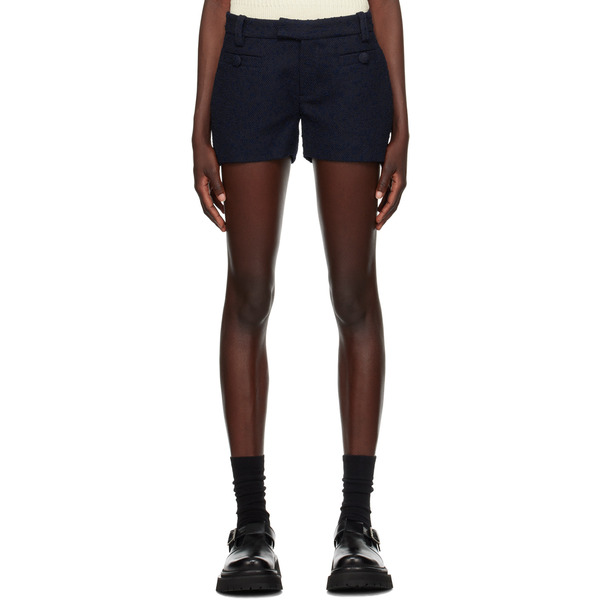  Ami Paris Navy Mini Shorts 