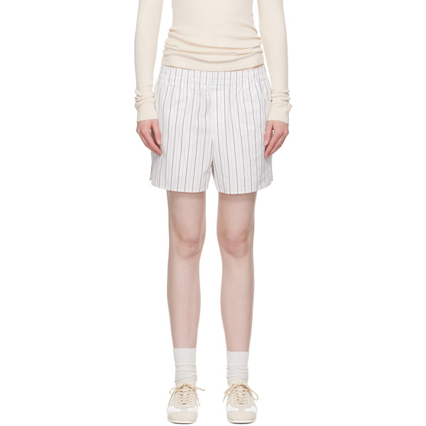  Ami Paris White Cotton Elasticated Shorts 