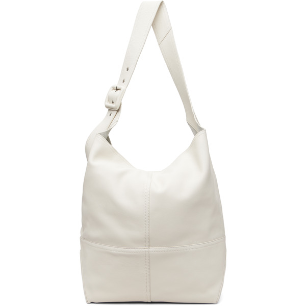  Ami Paris White Taurillon Leather Etienne Crossbody Bag 