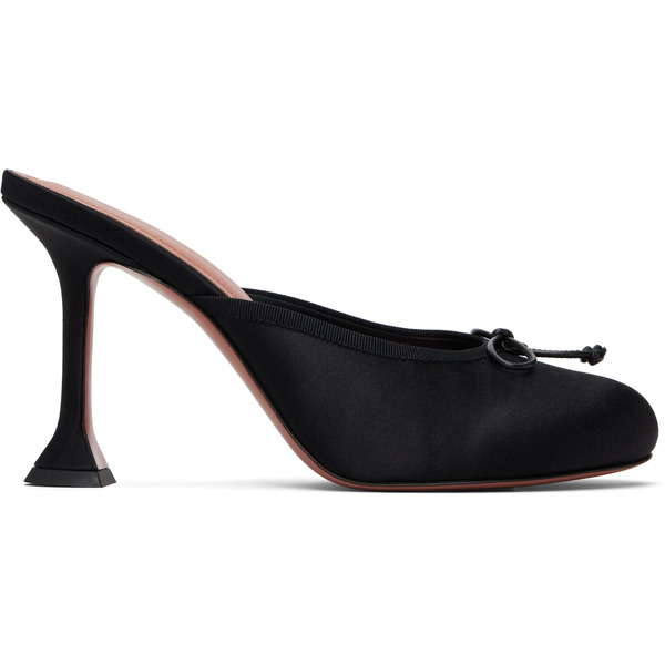  Amina Muaddi Black Lila Slipper 95 Heels 