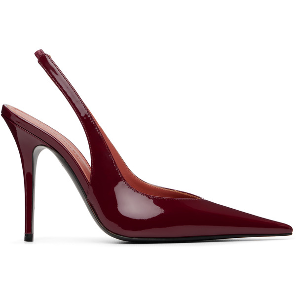  Amina Muaddi Burgundy Anok 105 Sling Heels 