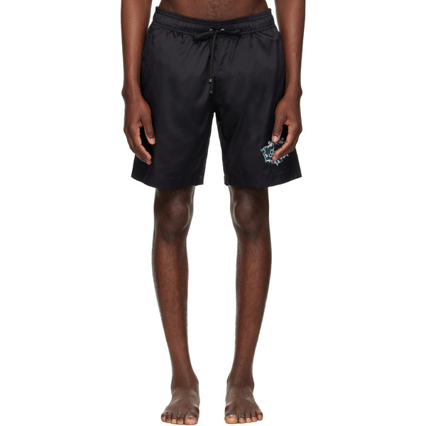  Amiri Black Chateau Crest Swim Shorts 