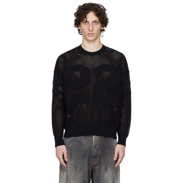  Amiri Black '22' Crew Sweater 