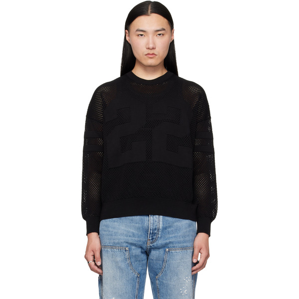  Amiri Black 'amiri 22' Crewneck Sweater 