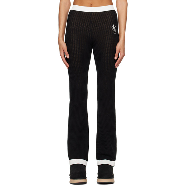  Amiri Black Flared Lounge Pants 
