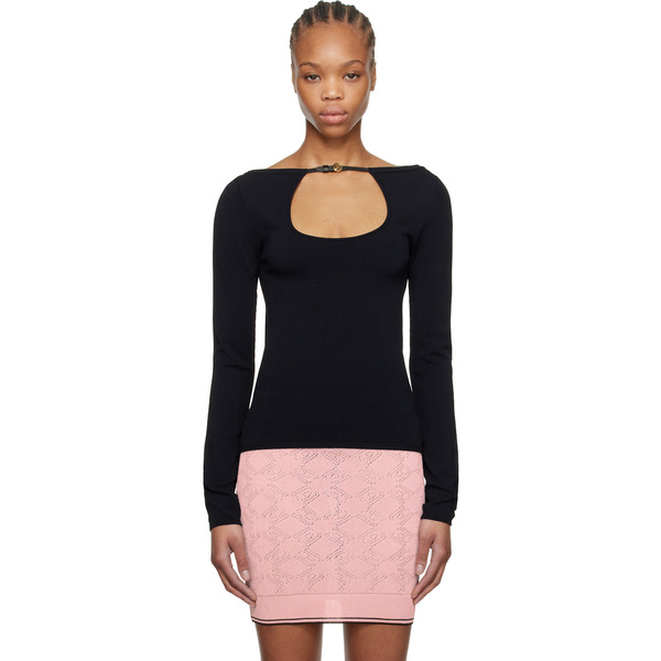  Amiri Black Long Sleeve Keyhole T-shirt 