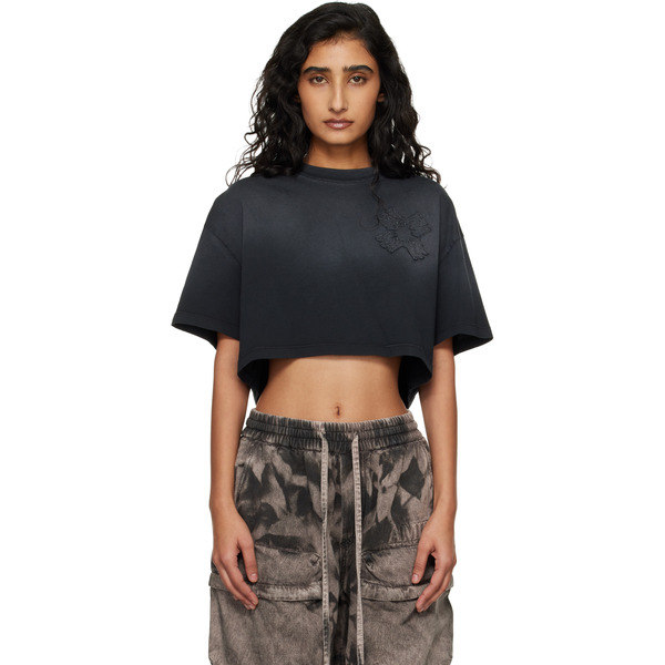  Amiri Black Ma Quad Cropped T-shirt 