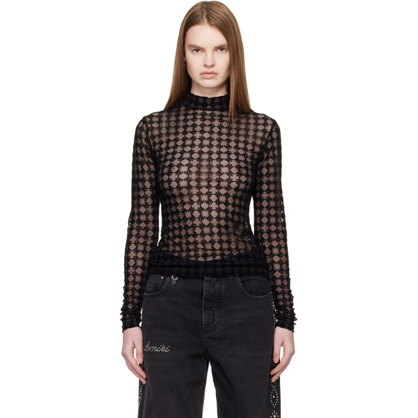  Amiri Black Ma Quad Flocked T-shirt 