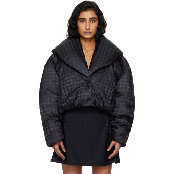  Amiri Black Ma Quad Shawl Down Jacket 