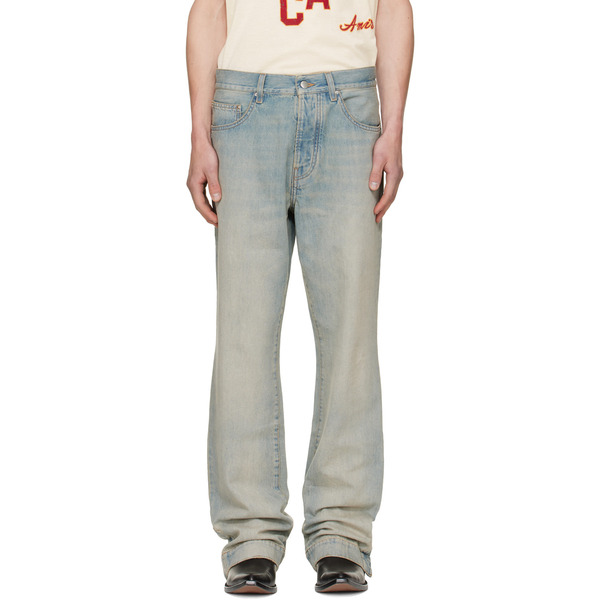  Amiri Blue Straight Flare Jeans 