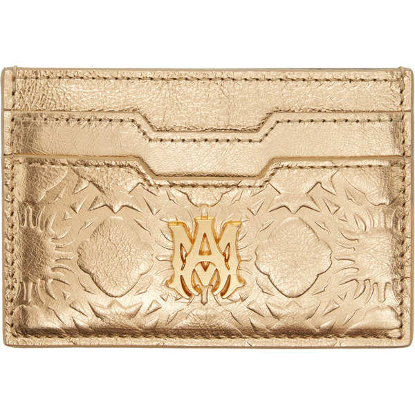  Amiri Gold Ma Quad Foil Card Holder 