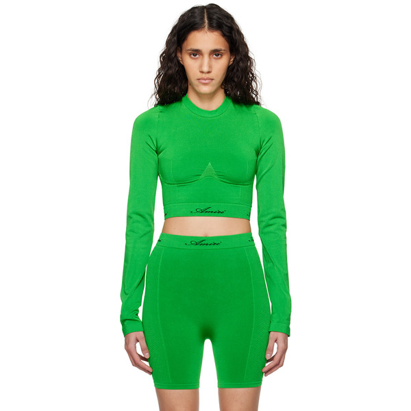  Amiri Green Jacquard Top 
