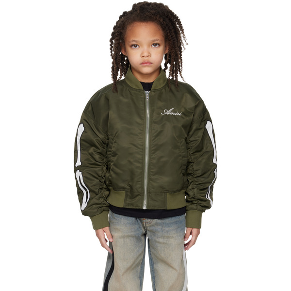  Amiri Kids Khaki Bones Bomber Jacket 