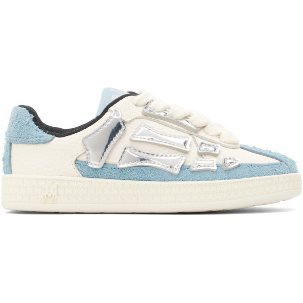  Amiri Kids White & Blue Pacific Bones Sneakers 