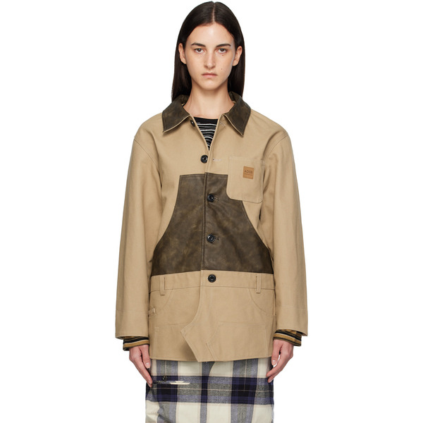  Andersson Bell Beige Carpenter Shorts Inserted Coat 