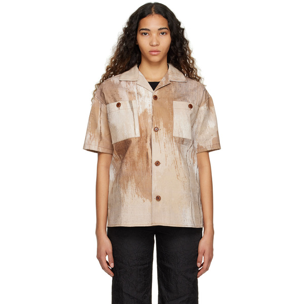  Andersson Bell Beige Tawney Printed Shirt 