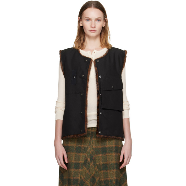  Andersson Bell Black Collarless Pocket Vest 
