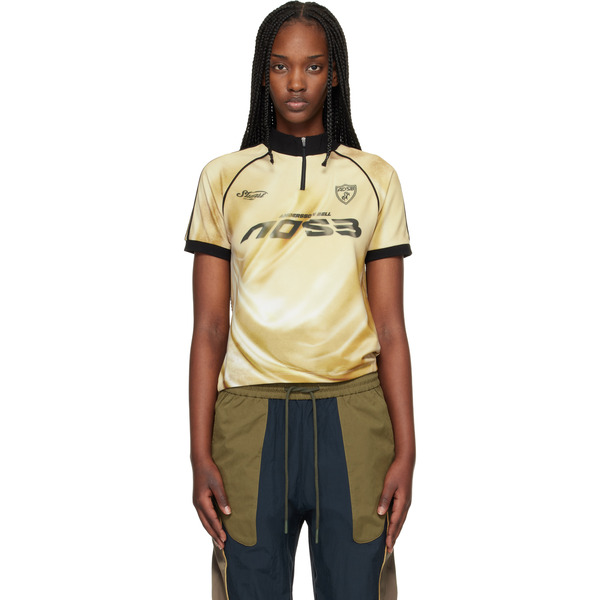  Andersson Bell Gold Printed Football Zip-up T-shirt 
