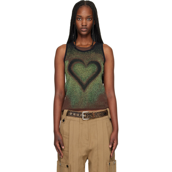  Andersson Bell Green Airbrush Love Tank Top 