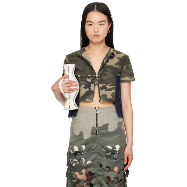  Andersson Bell Khaki & Indigo Camouflage Denim T-shirt 