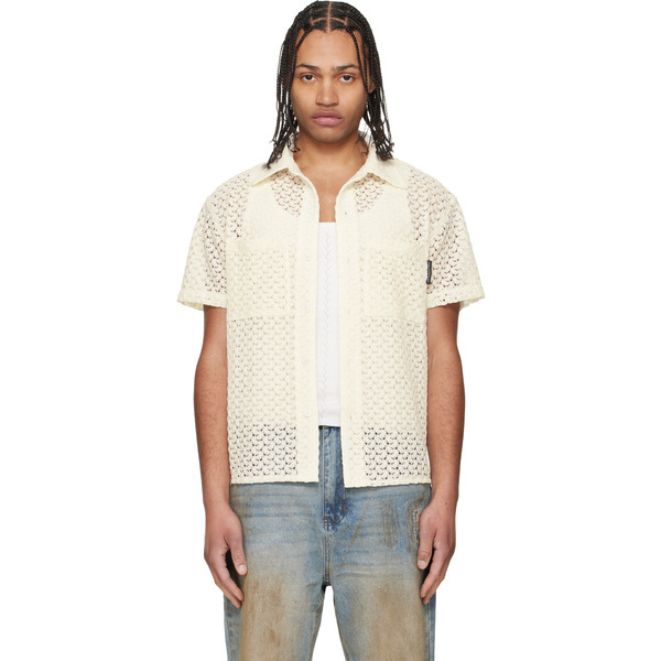  Andersson Bell Off-white Tres Sheer Knitted Shirt 