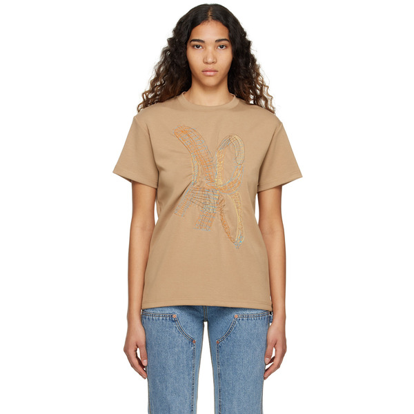  Andersson Bell Tan Ab Embroidered T-shirt 
