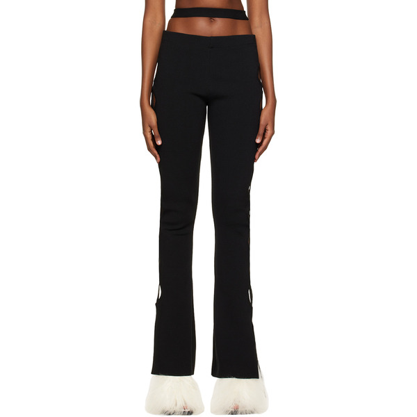  AndreĀdamo Black Cutouts Trousers 