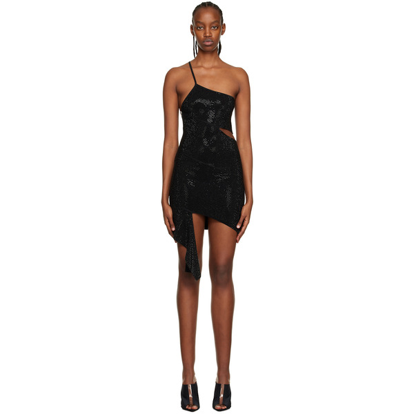  AndreĀdamo Black Full Strass Minidress 