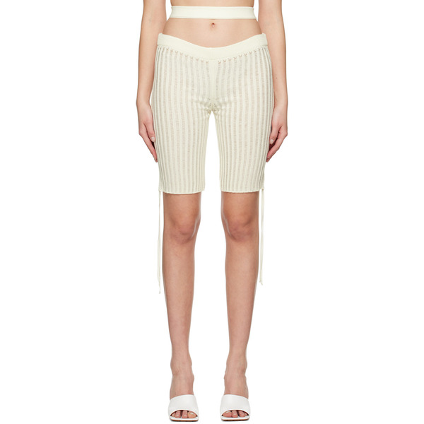  AndreĀdamo Off-white Floating Rib Shorts 