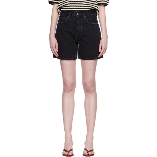  Anine Bing Black Delaney Denim Shorts 