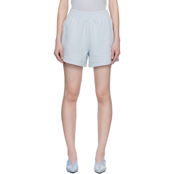  Anine Bing Blue Kam Framed Monogram Shorts 