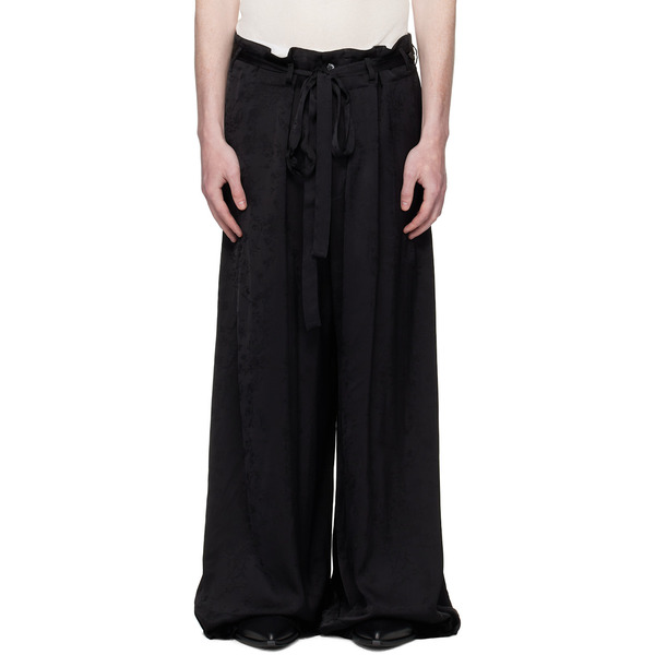  Ann Demeulemeester Black Bruse Wide Lounge Pants 