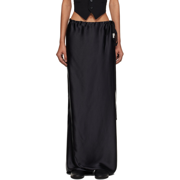  Ann Demeulemeester Black Eveline Long Bias Maxi Skirt 