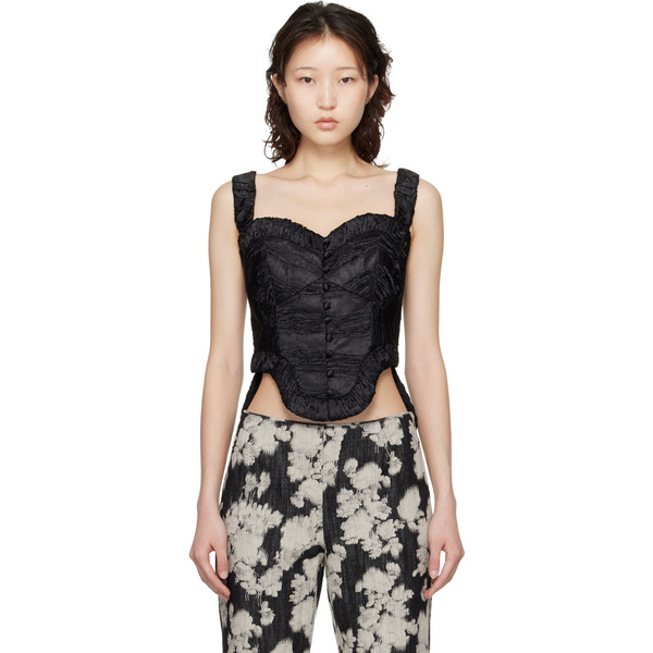  Anna Sui Black Corset Top 